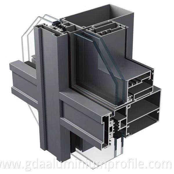 Structural Tempered Insulated Glass Aluminum Curtain Walls